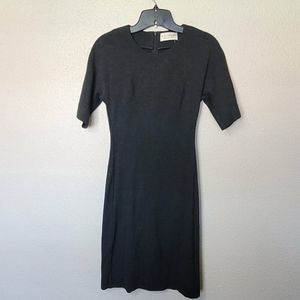 M.M. Lafleur ● Navy Blue Shift Dress High Neck Half Sleeve Womens Size 0 Pit to